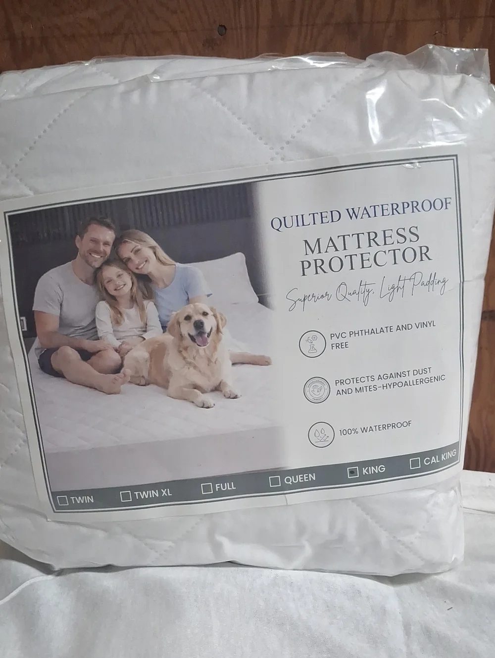 NWT King Size Quilted Waterproof Mattress Protector Skirt - White